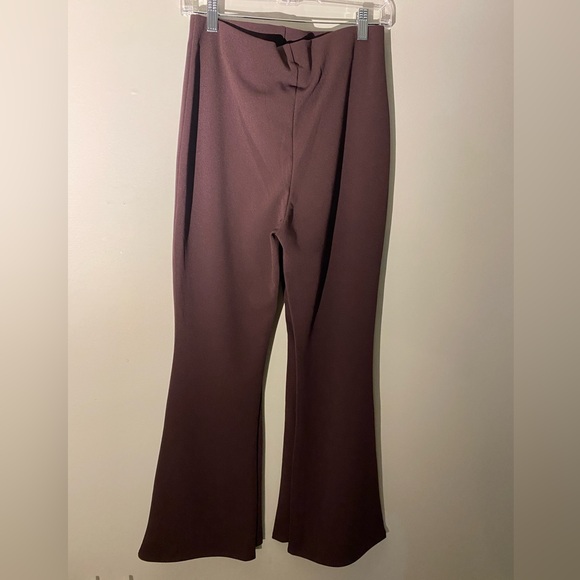H&M- maroon flare trouser - Picture 3 of 3